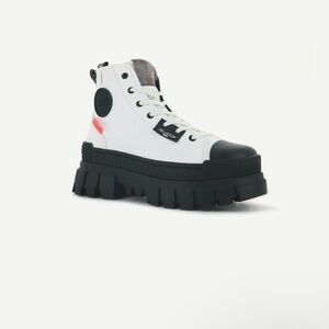 Palladium Women’s Revolt Hi TX Platform Boot, Star White, Size 8